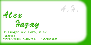 alex hazay business card